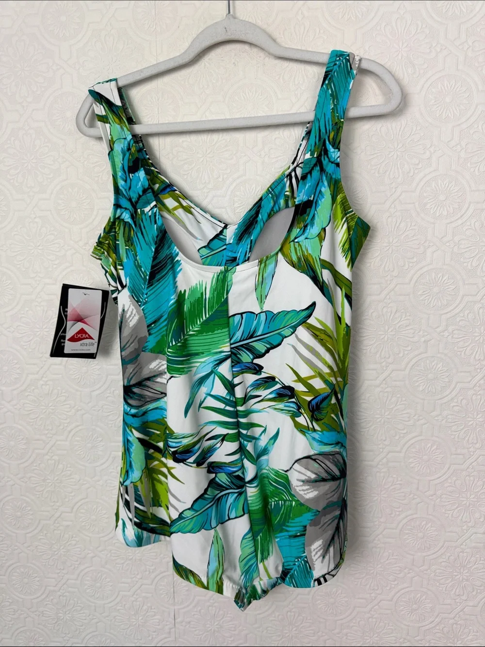 Maxine of Hollywood Tropical One Piece Swimsuit Plus Size 20W Tummy Control NWT - Picture 8 of 10